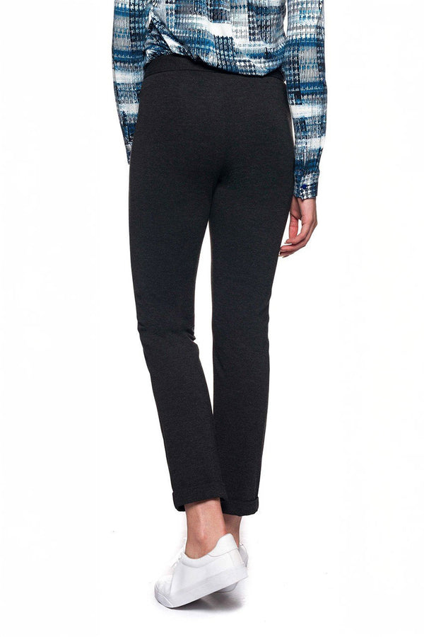 Denise Slim Cuffed Ankle Jeans Grey Jersey | Charcoal | Pants | NYDJ