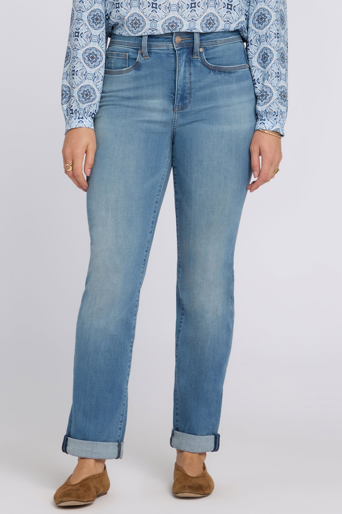 Marilyn Straight Jeans In Sure Stretch® Denim With High Rise | Port Sea | Denim | NYDJ