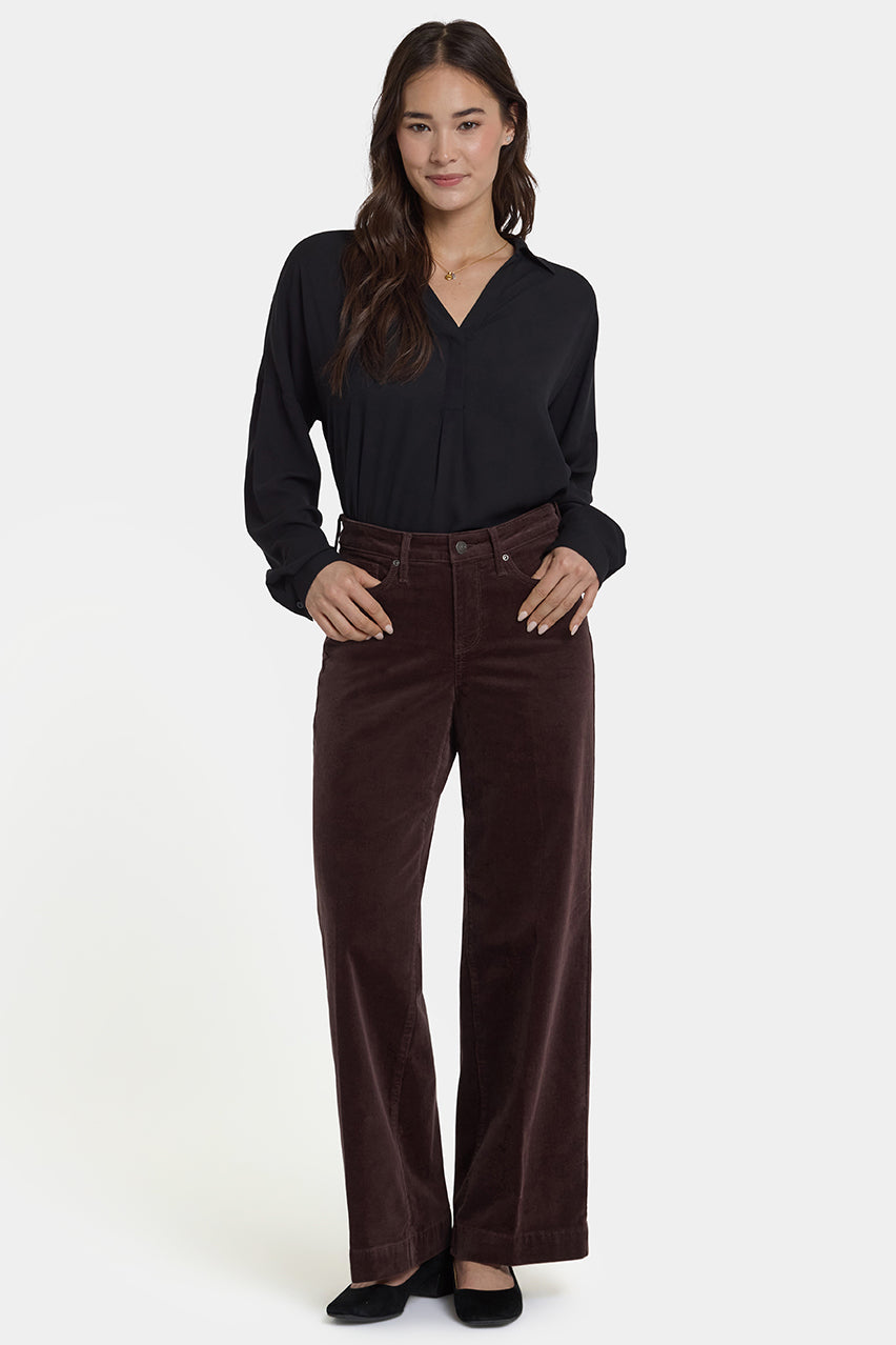 Teresa Wide Leg | Bitter Chocolate | Non Denim | NYDJ