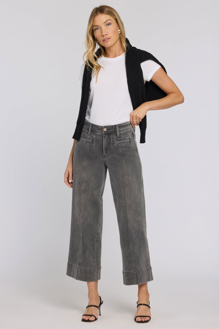 Teresa Wide Leg Ankle Jeans | Dusty Ash | Denim | NYDJ