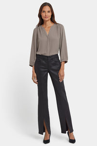 Marilyn Straight Jeans Black Coating Premium Denim | Black Coated | Pants | NYDJ