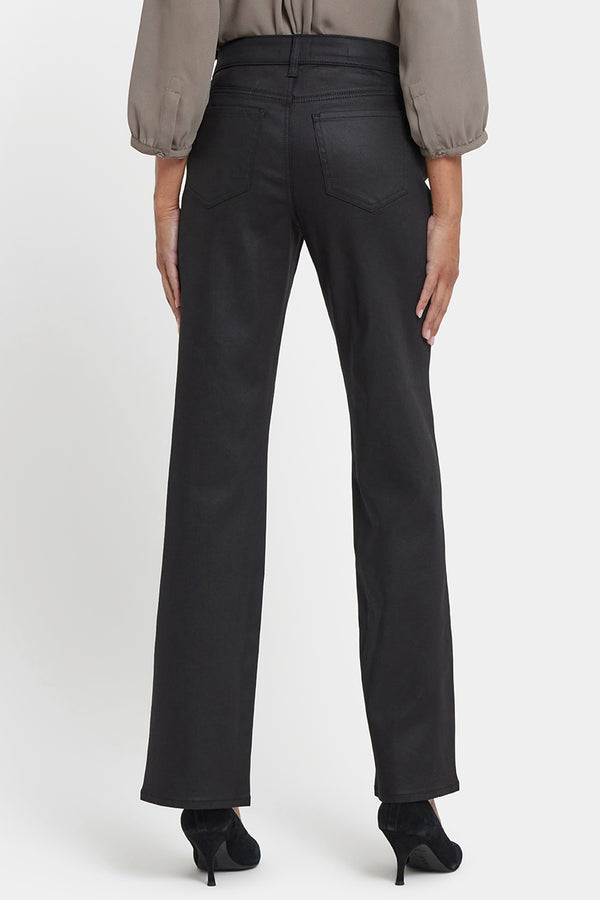 Marilyn Straight Jeans Black Coating Premium Denim | Black Coated | Pants | NYDJ