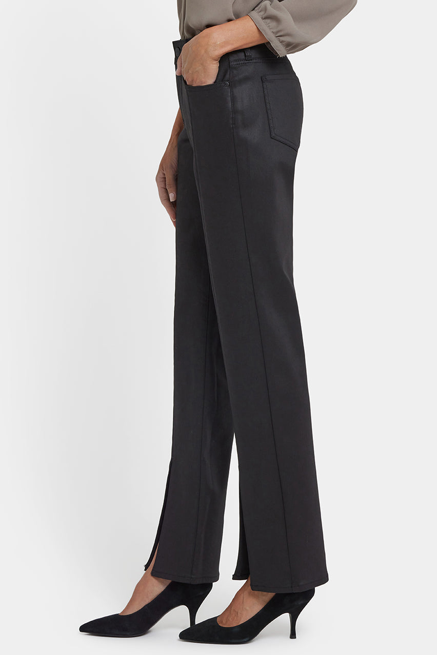 Marilyn Straight Jeans Black Coating Premium Denim | Black Coated | Pants | NYDJ