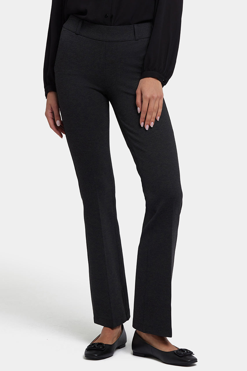Pull On Flare Leg Trouser | Charcoal Heather | Non Denim | NYDJ