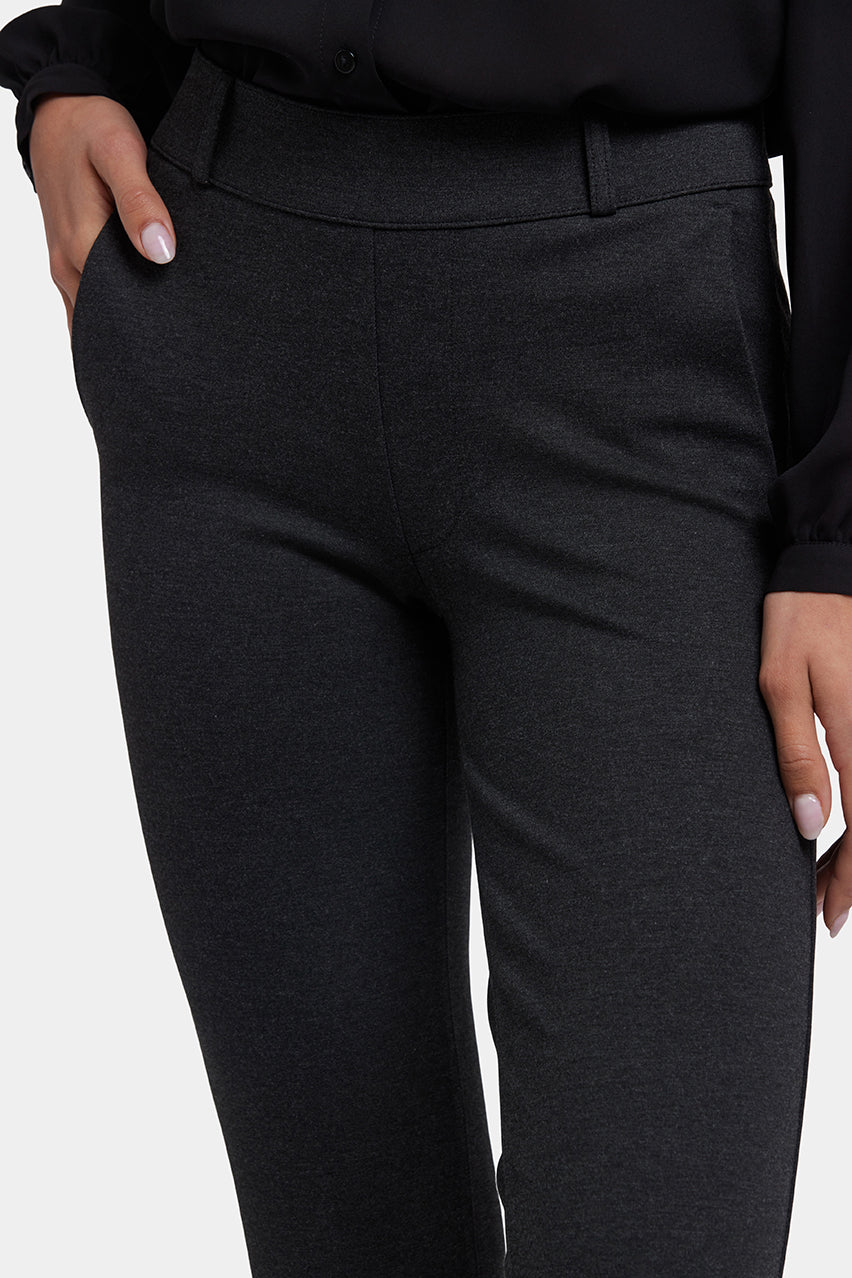 Pull On Flare Leg Trouser | Charcoal Heather | Non Denim | NYDJ