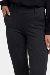 Pull On Flare Leg Trouser | Charcoal Heather | Non Denim | NYDJ
