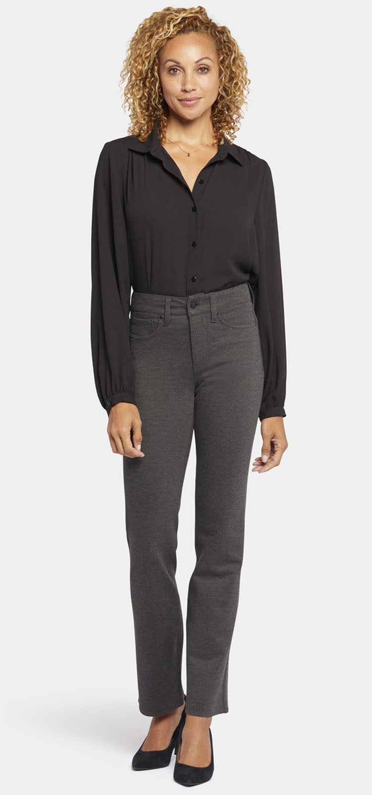Marilyn Straight | Charcoal Heather | Pants | NYDJ
