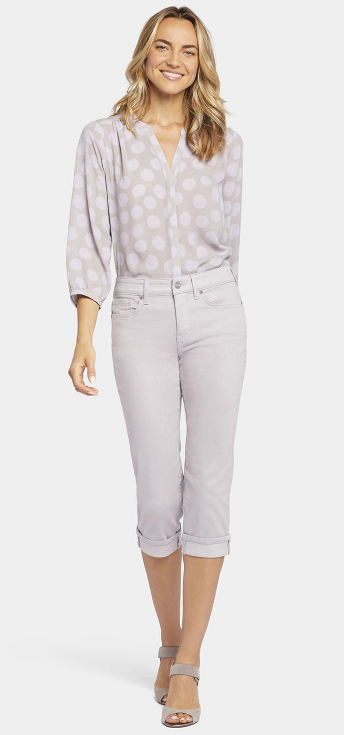 Marilyn Crop Cuff Jeans Lila Cool Embrace® Denim | Pearl Grey | Pants | NYDJ