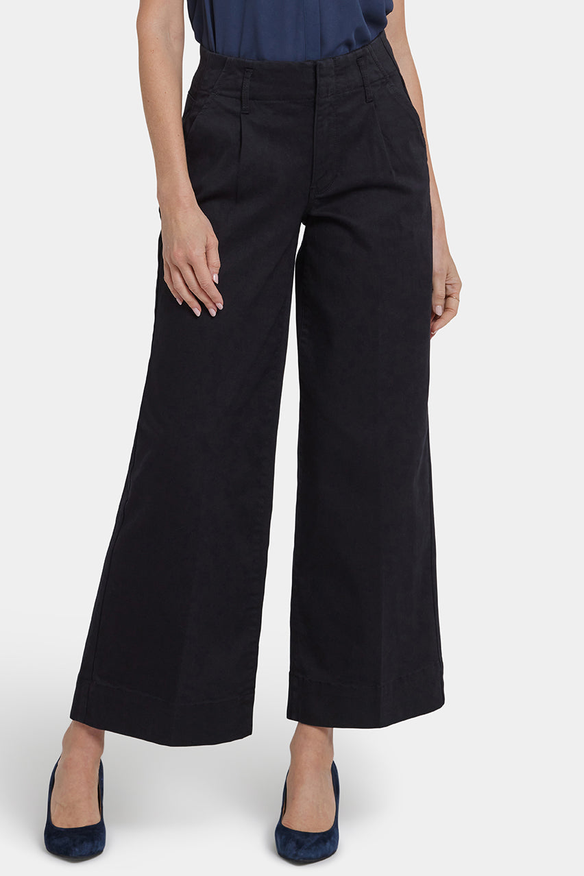 Mona Wide Leg Jeans With High Rise | Black | Pants | NYDJ