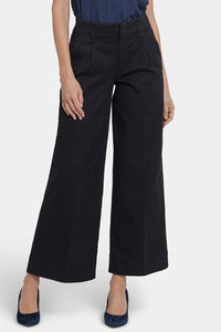 Mona Wide Leg Jeans With High Rise | Black | Pants | NYDJ