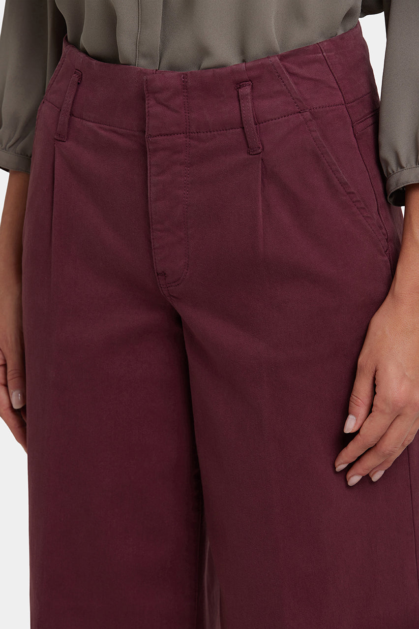 Mona Wide Leg Jeans With High Rise | Sienna Red | Pants | NYDJ