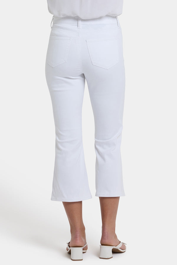 Monica Kick Flare Crop Jeans With High Rise | Optic White | Denim | NYDJ