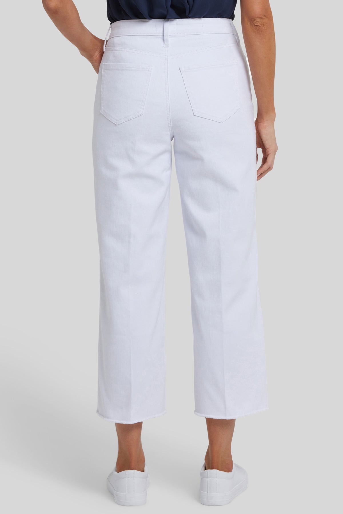 Coco Relaxed Wide Leg Crop Jeans With High Rise | Optic White | Denim | NYDJ