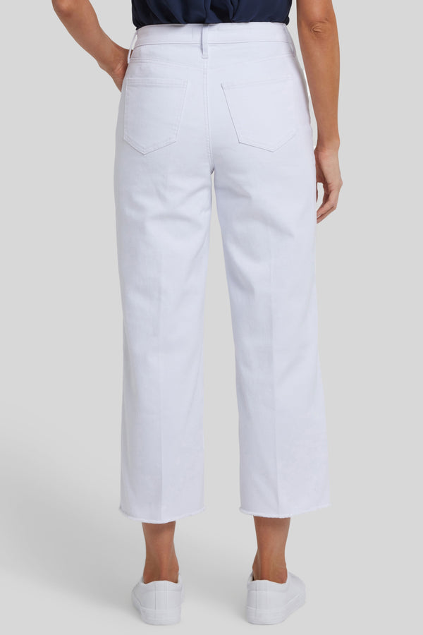 Coco Relaxed Wide Leg Crop Jeans With High Rise | Optic White | Denim | NYDJ