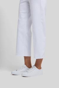 Coco Relaxed Wide Leg Crop Jeans With High Rise | Optic White | Denim | NYDJ