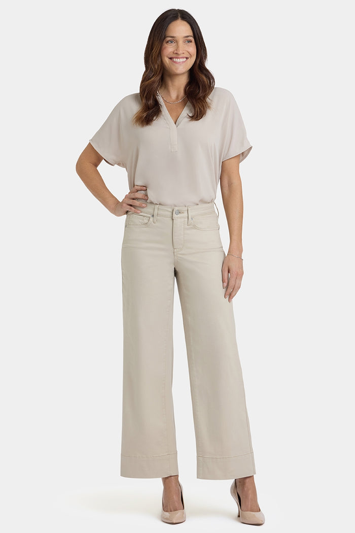 Teresa Wide Leg Ankle Jeans | Feather
