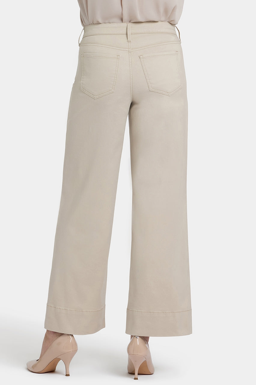 Teresa Wide Leg Ankle Jeans | Feather