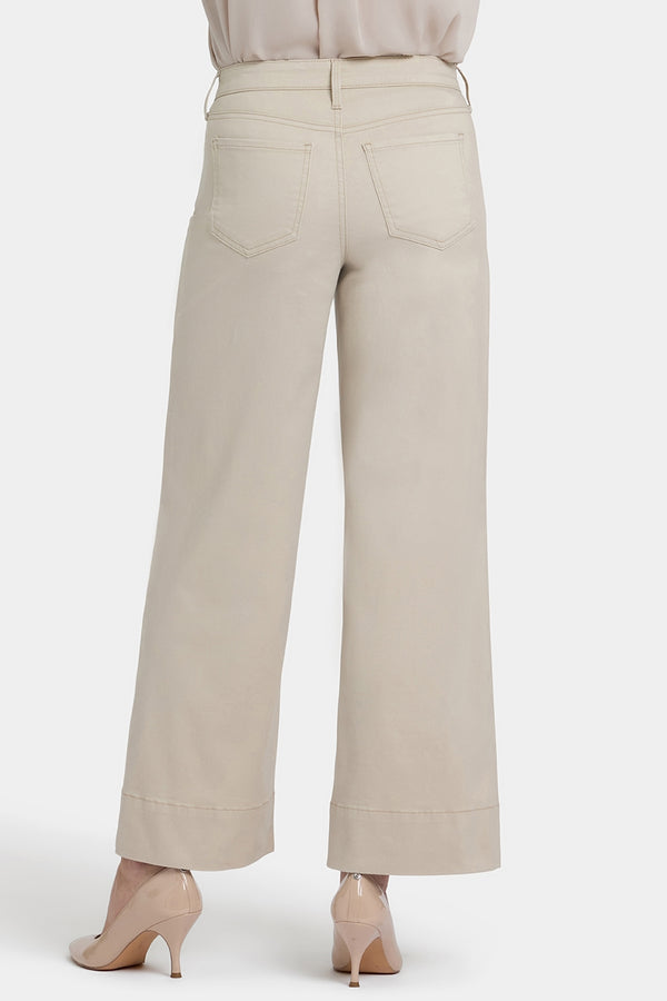 Teresa Wide Leg Ankle Jeans | Feather