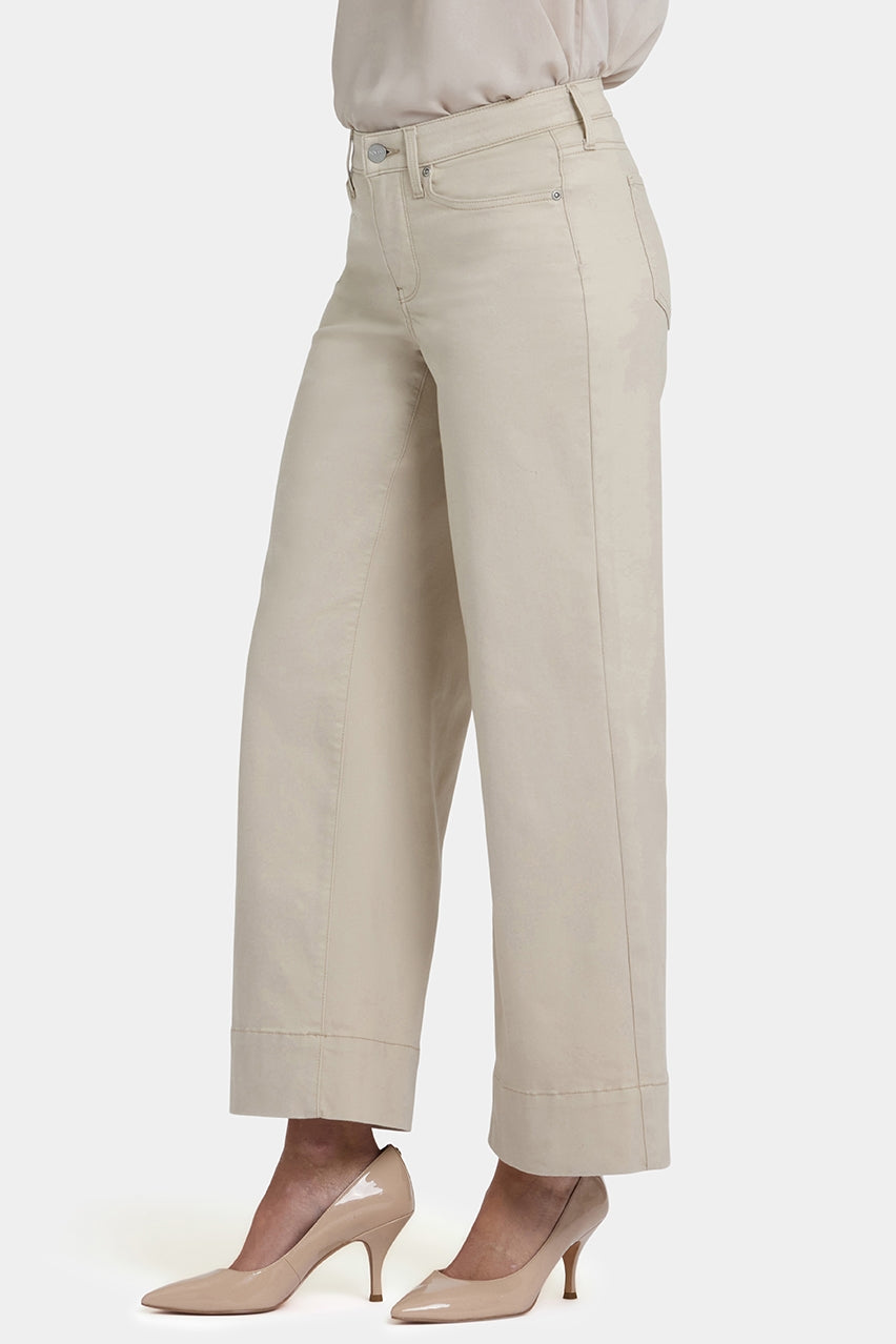 Teresa Wide Leg Ankle Jeans | Feather