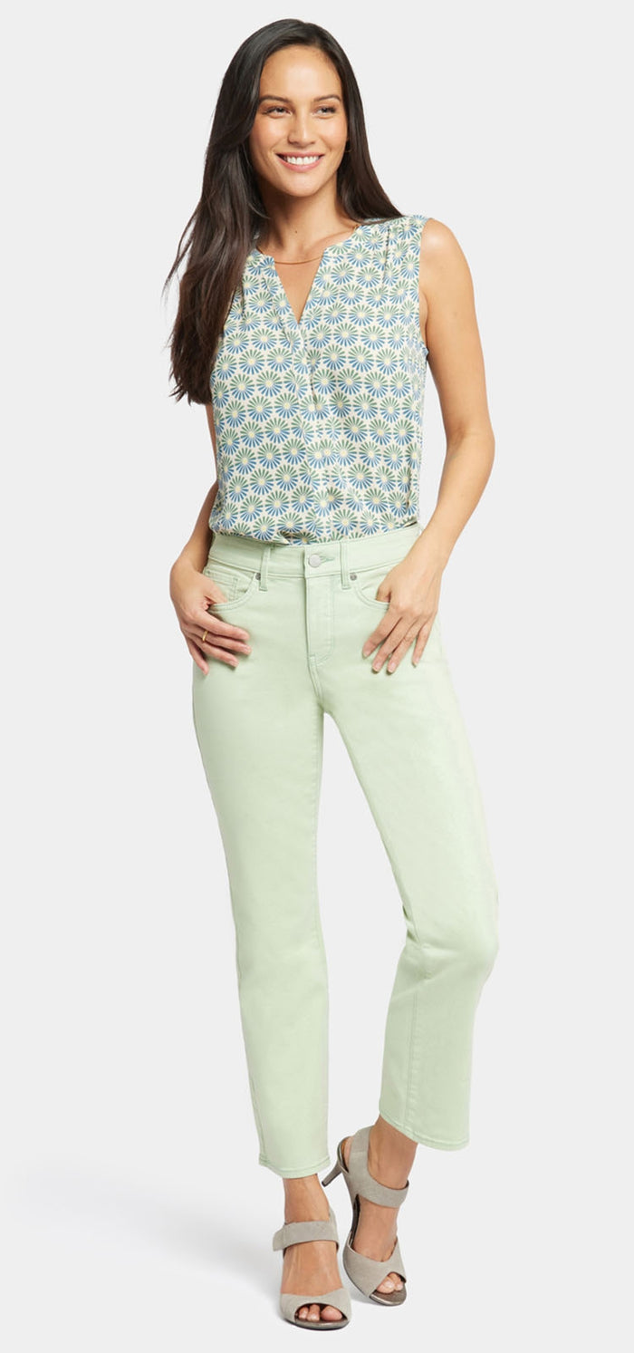 Marilyn Straight Ankle Jeans Mint Green Coloured Denim | Beginning | Denim | NYDJ