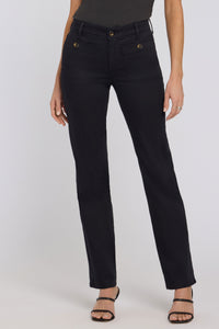 Marilyn Straight Jeans | Black | Denim | NYDJ