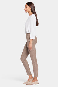 Basic Legging Trouser Light Brown Stretch Faux Suede | Saddlewood | Non Denim | NYDJ