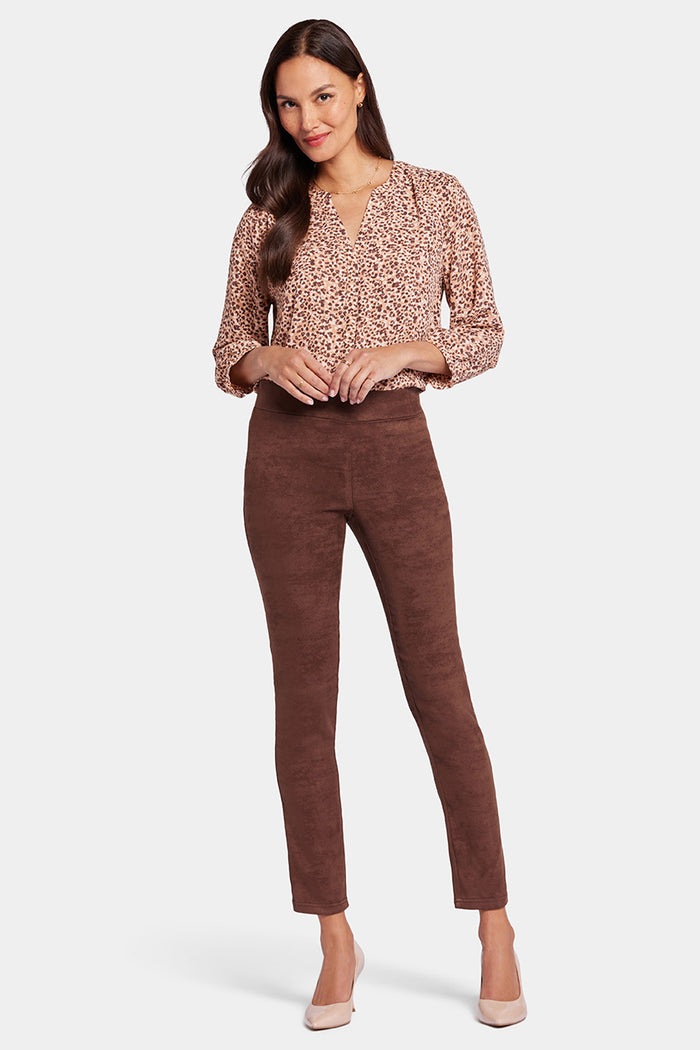 Basic Legging Dark Brown Faux Suede | Dark Chocolate | Non Denim | NYDJ