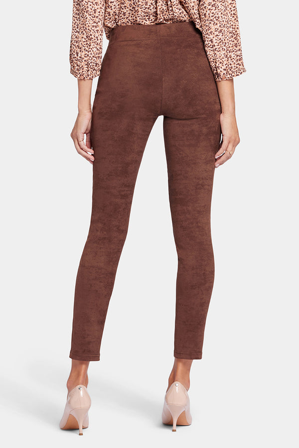 Basic Legging Dark Brown Faux Suede | Dark Chocolate | Non Denim | NYDJ
