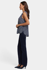 Sleeveless Pintuck Blouse Floral Print Orange | Costa Nova | Top | NYDJ