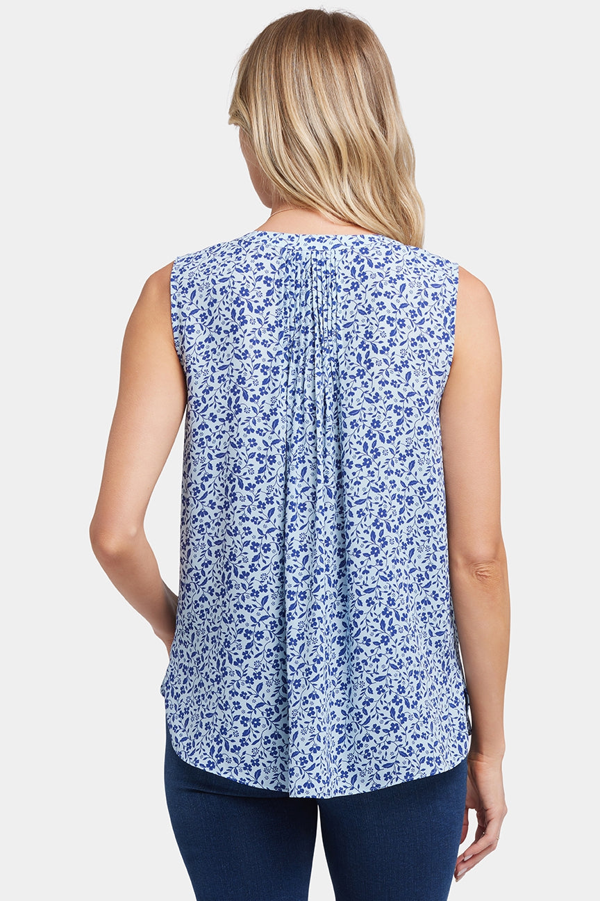 Sleeveless Pintuck Blouse Floral Print | Placida | Top | NYDJ