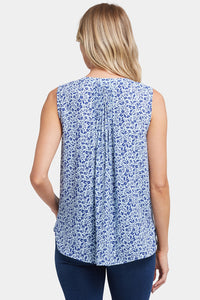 Sleeveless Pintuck Blouse Floral Print | Placida | Top | NYDJ