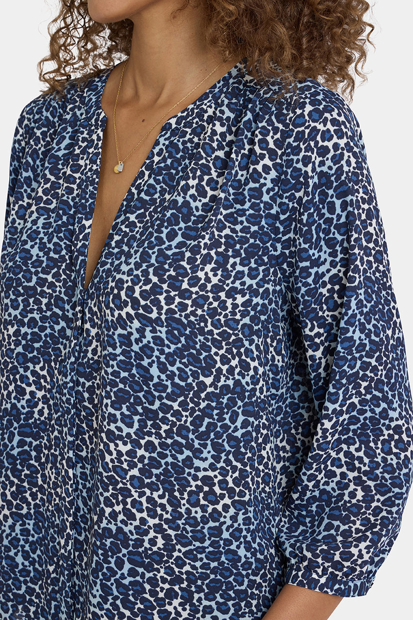 Pintuck Blouse | Indigo Cat | Blouse | NYDJ