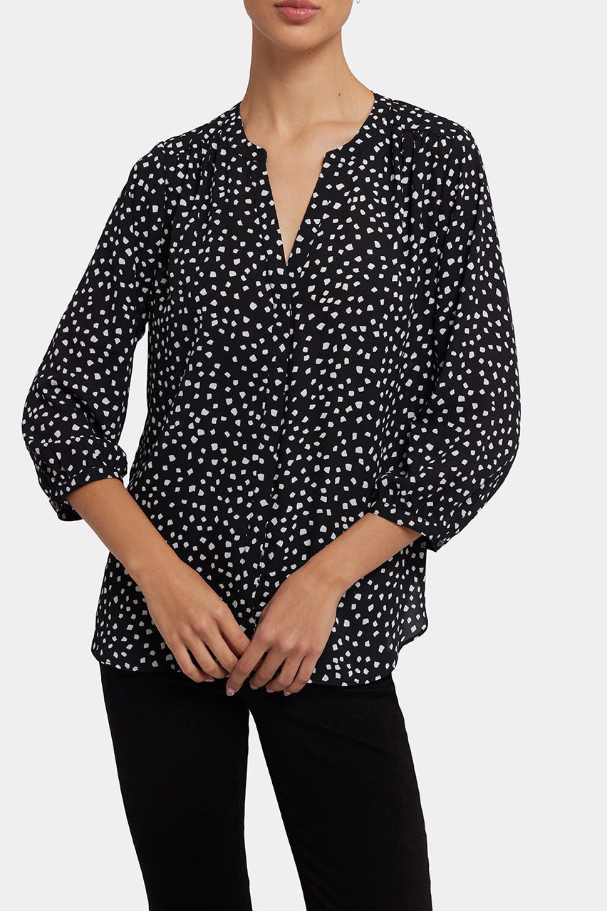 Pintuck Blouse | Francoise Dots | Blouse | NYDJ