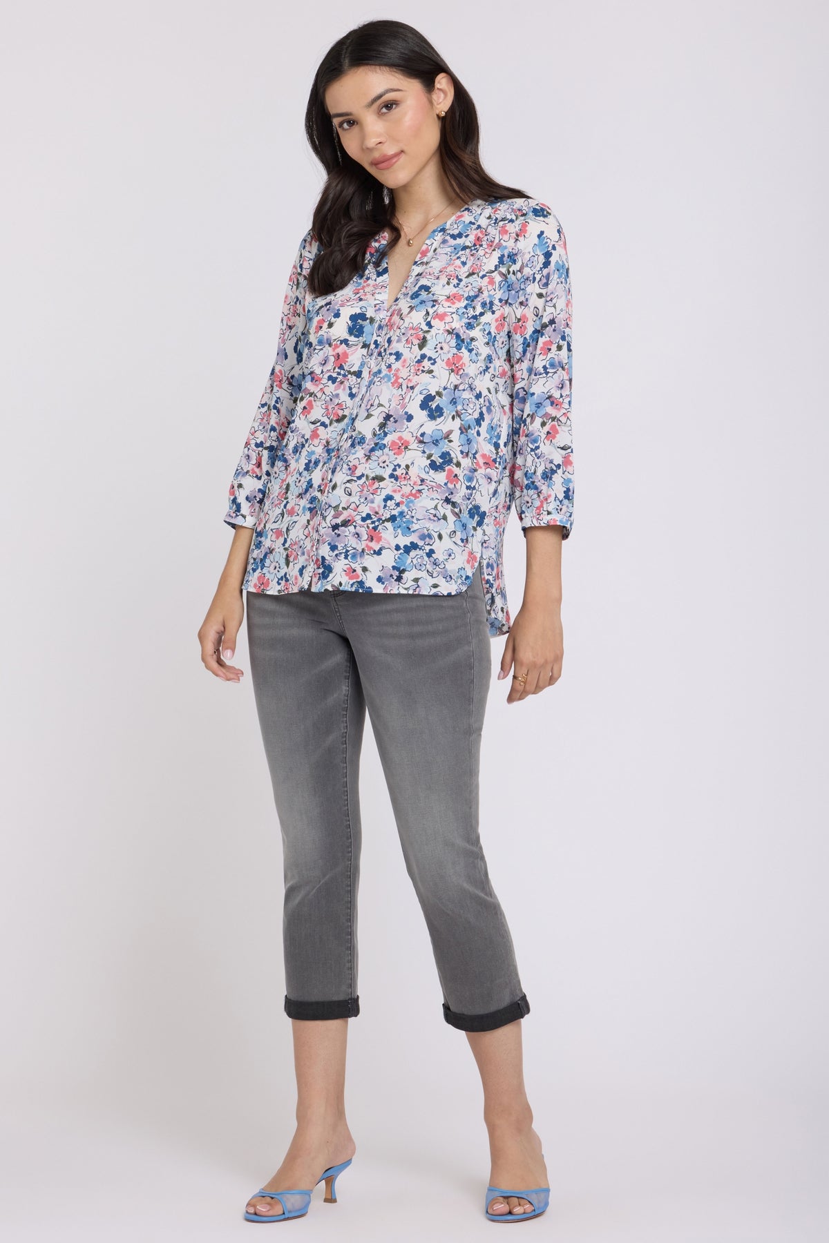 Pintuck Blouse | Desert Blooms | Blouse | NYDJ