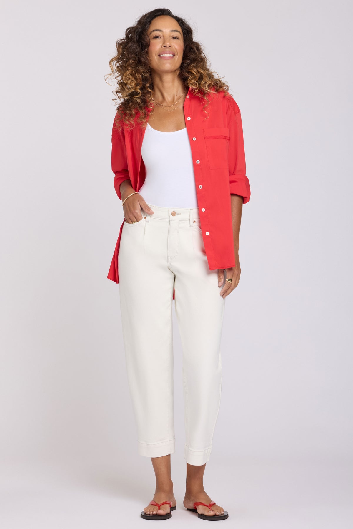 Balloon Ankle Jeans | Vintage White | Pants | NYDJ