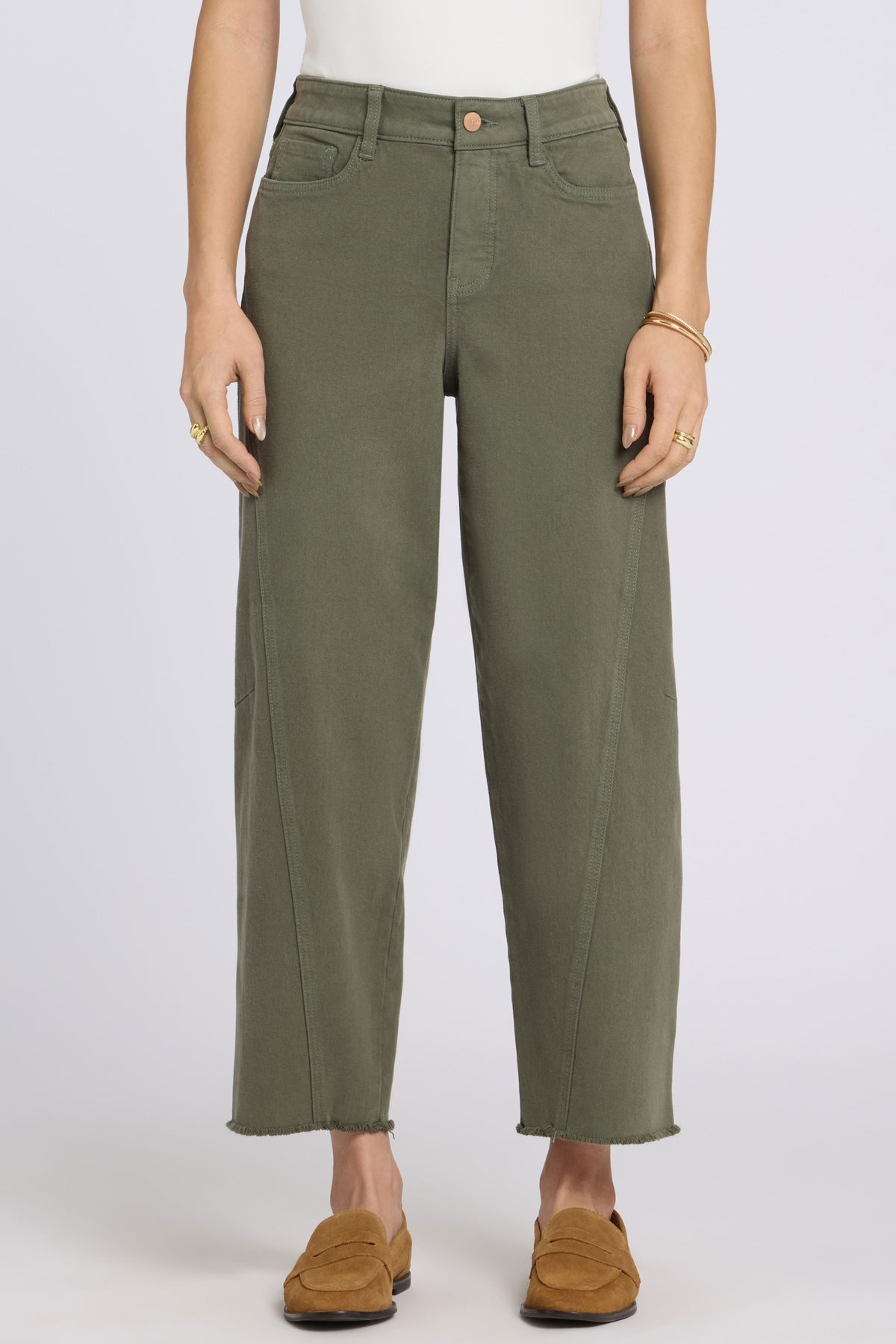 Alyssa Relaxed Crop Jeans | Desert Green | Pants | NYDJ