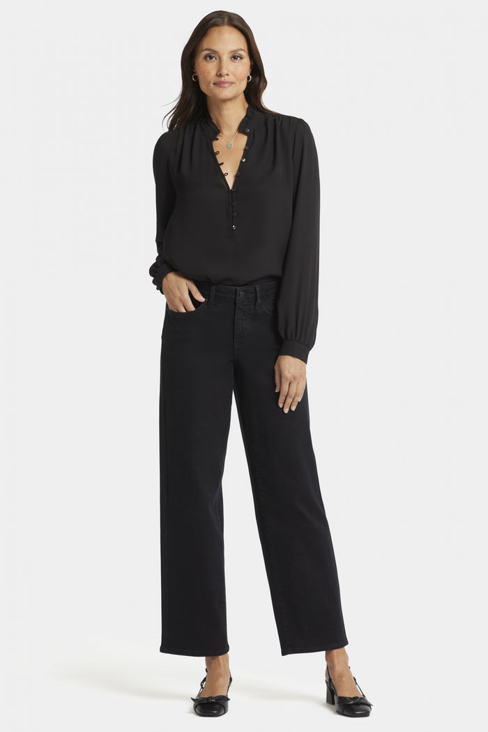 Jemma Barrel Jeans Black Premium Denim | Night Tides | Denim | NYDJ