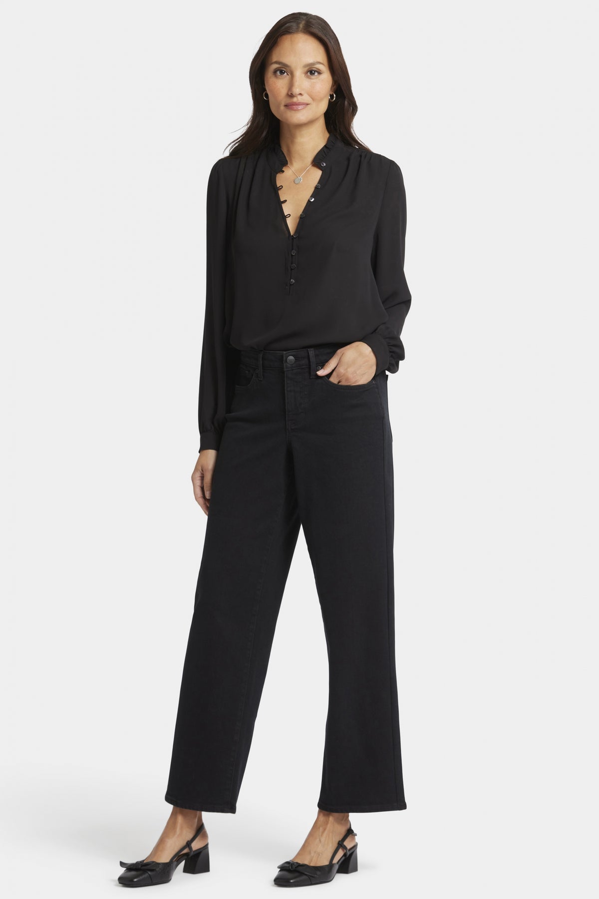Jemma Barrel Jeans Black Premium Denim | Night Tides | Denim | NYDJ