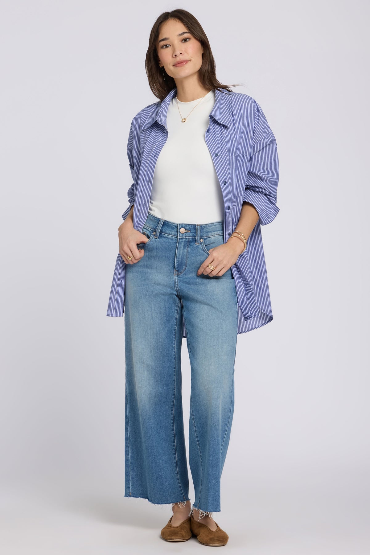 Teresa Wide Leg Ankle Jeans | Port Sea | Denim | NYDJ