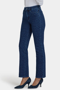 High Rise Marilyn Straight | Dark Denim Leopard Print | Denim | NYDJ