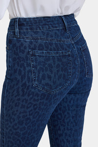 High Rise Marilyn Straight | Dark Denim Leopard Print | Denim | NYDJ