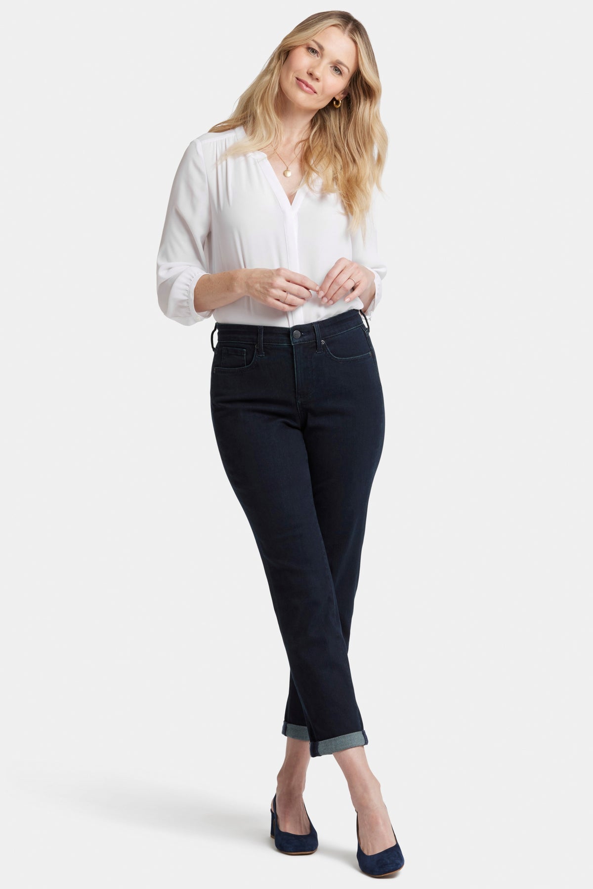 Margot Girlfriend Jeans Dark Blue Premium Denim | Midnight Falls | Denim | NYDJ