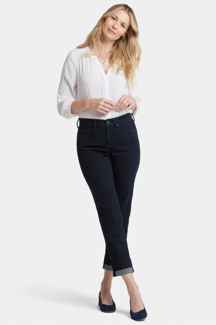 Margot Girlfriend Jeans Dark Blue Premium Denim | Midnight Falls | Denim | NYDJ