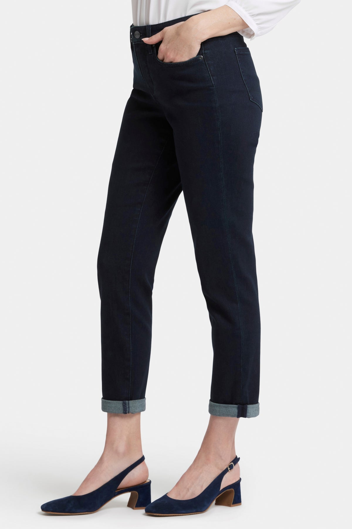 Margot Girlfriend Jeans Dark Blue Premium Denim | Midnight Falls | Denim | NYDJ