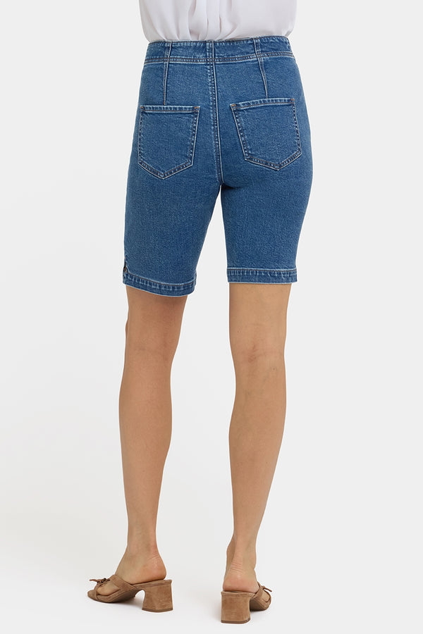 Berkyn Relaxed Denim Shorts With High Rise | Blue Paradise | Denim | NYDJ