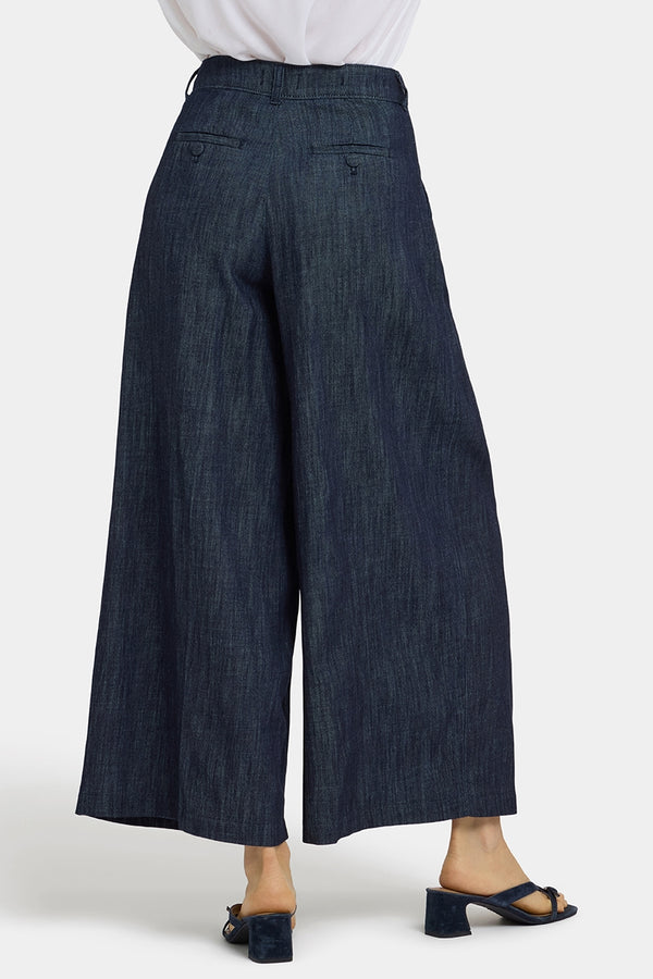 Giselle Wide Leg Ankle Trouser | Dark Indigo | Pants | NYDJ