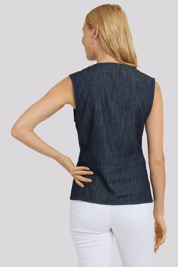 Denim Gilet | Dark Indigo | Vest | NYDJ
