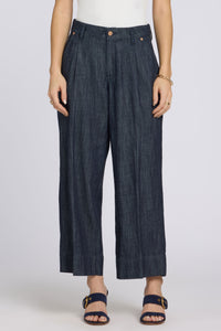 Teresa Wide Leg Ankle Jeans With High Rise | Dark Indigo | Pants | NYDJ