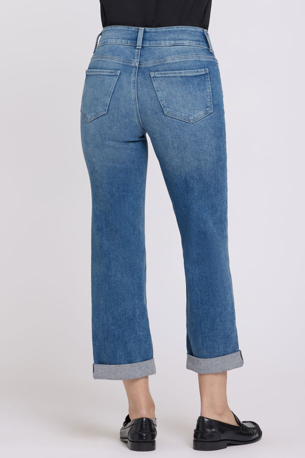 Bailey Relaxed Straight Crop Jeans In Re-New Denim With High Rise | Breezy Palms | Denim | NYDJ