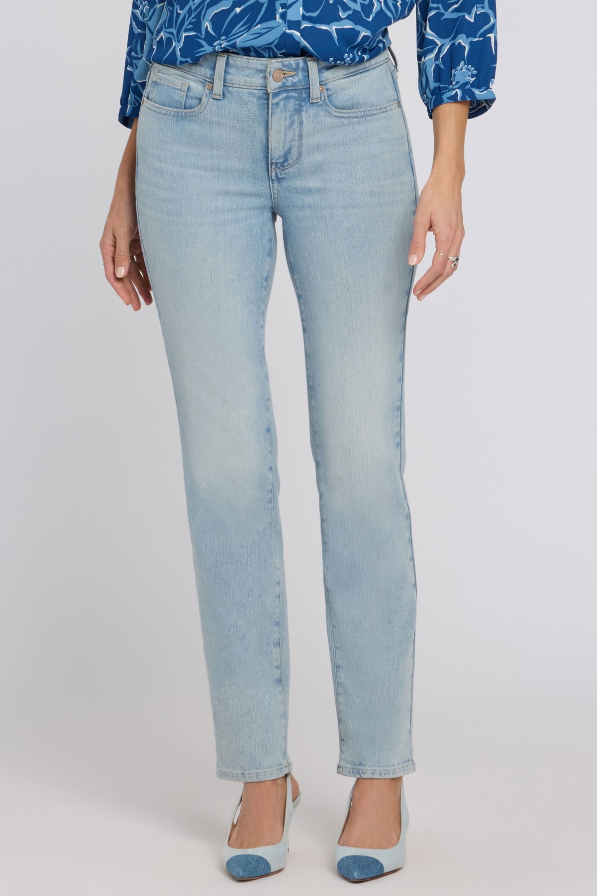Sheri Slim Straight Jeans In Re-New Denim | Keys View | Denim | NYDJ